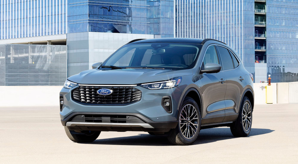 A grey 2025 Ford Escape front view.