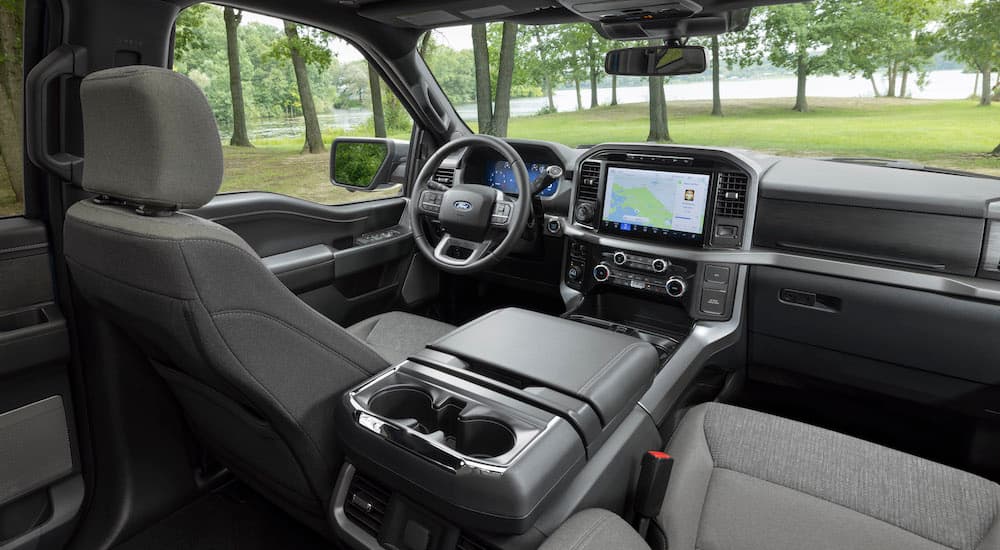 The interior of a 2025 Ford F-150.
