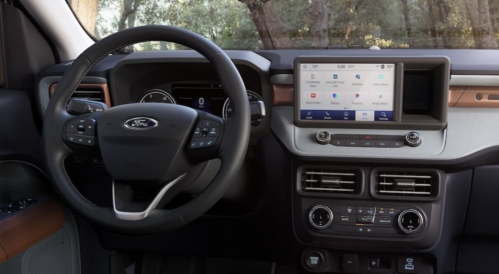 The black dash in a 2025 Ford Maverick for sale near Des Plaines.