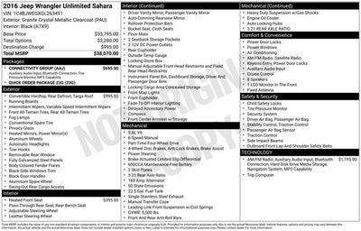 2016 Jeep Wrangler Unlimited Sahara