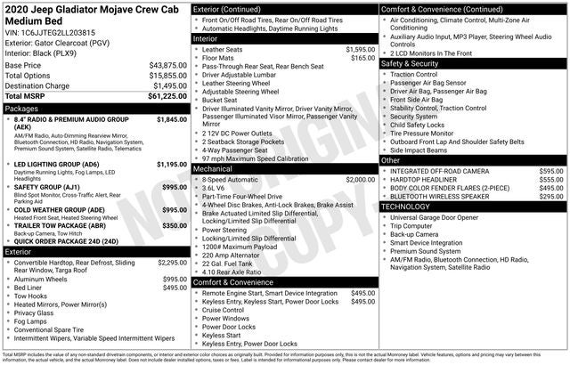 2020 Jeep Gladiator Mojave