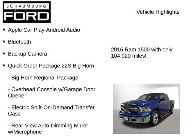 2016 RAM 1500 Big Horn