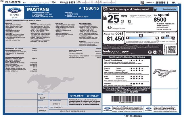 2018 Ford Mustang EcoBoost