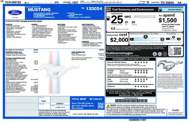 2026 Ford Mustang EcoBoost Premium