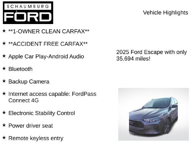 2025 Ford Escape ST-Line Select