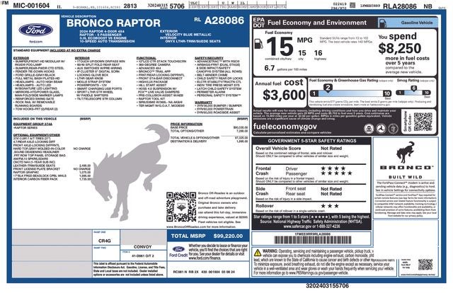 2024 Ford Bronco Raptor