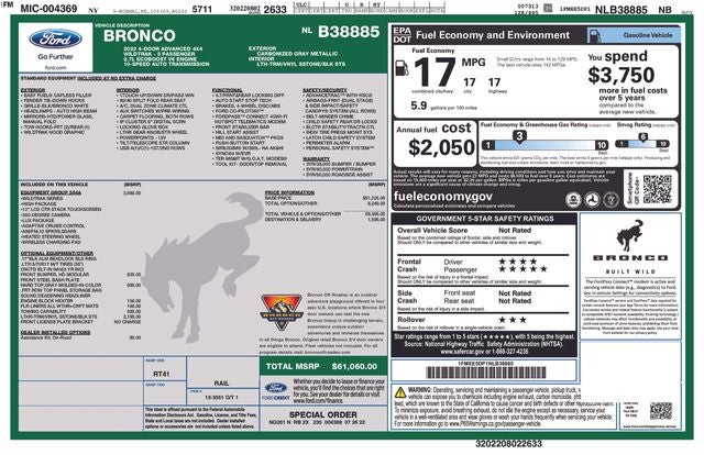 2022 Ford Bronco Wildtrak