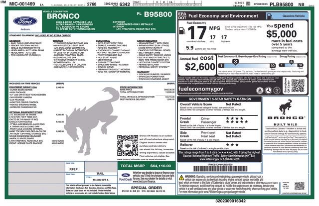 2023 Ford Bronco Outer Banks Advanced