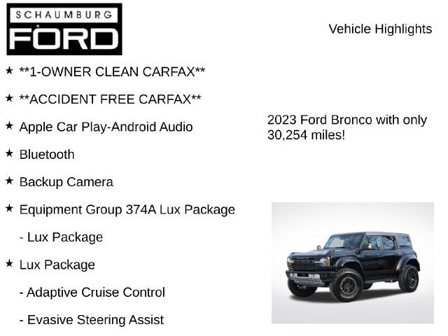 2023 Ford Bronco Raptor