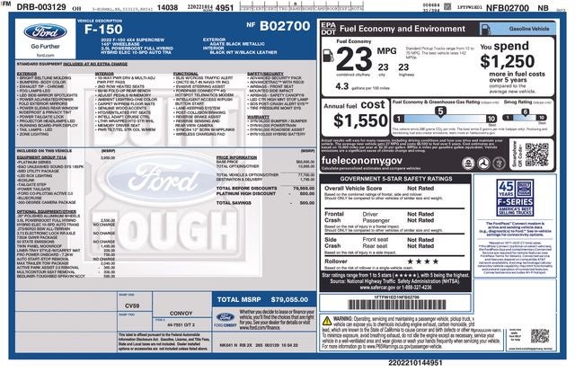 2022 Ford F-150 Platinum