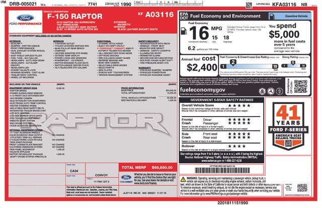 2019 Ford F-150 Raptor