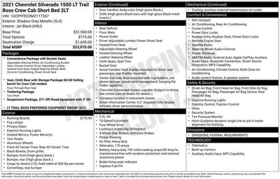 2021 Chevrolet Silverado 1500 LT Trail Boss