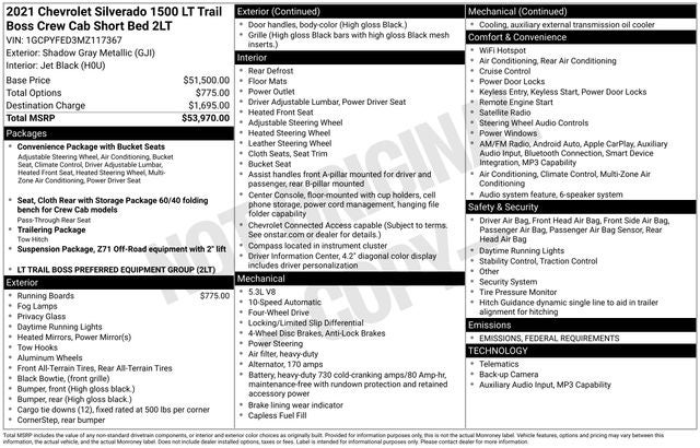 2021 Chevrolet Silverado 1500 LT Trail Boss