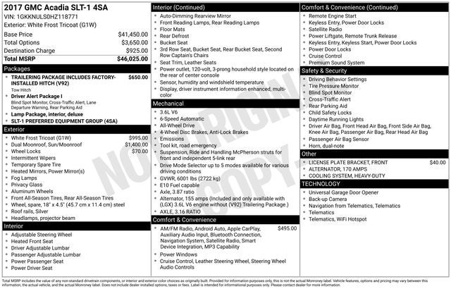 2017 GMC Acadia SLT-1