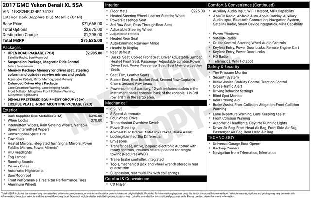 2017 GMC Yukon XL Denali