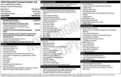 2018 Chevrolet Traverse Premier