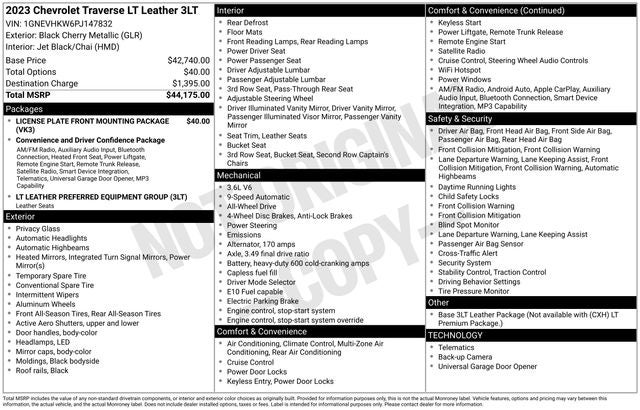 2023 Chevrolet Traverse LT Leather