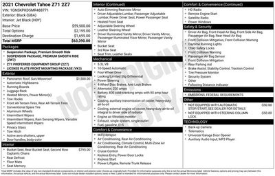 2021 Chevrolet Tahoe Z71