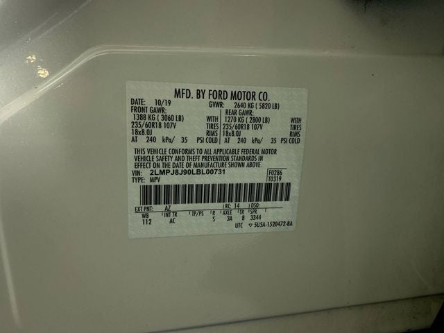 2020 Lincoln Nautilus Standard