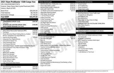 2021 RAM ProMaster 1500 Base