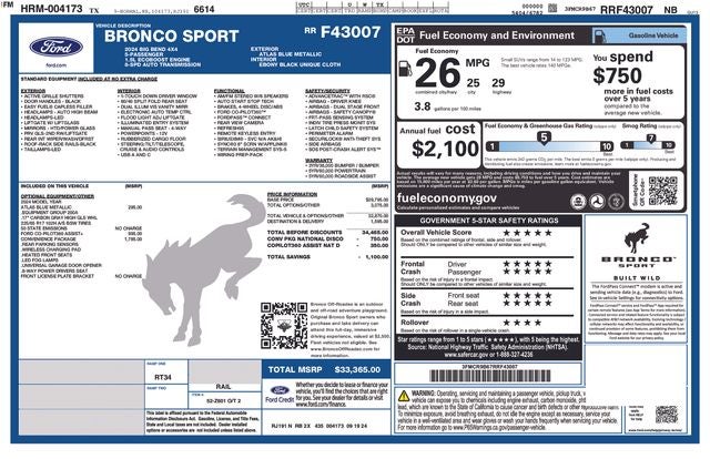 2024 Ford Bronco Sport Big Bend