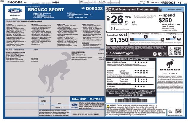 2022 Ford Bronco Sport Outer Banks