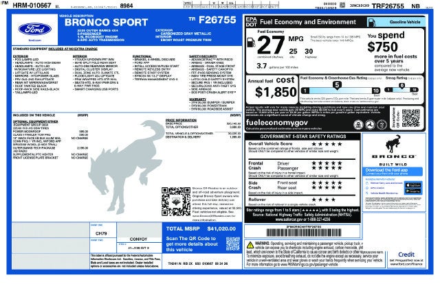 2026 Ford Bronco Sport Outer Banks
