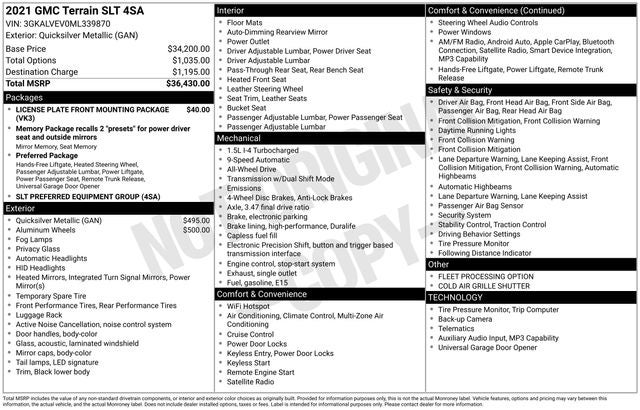2021 GMC Terrain SLT