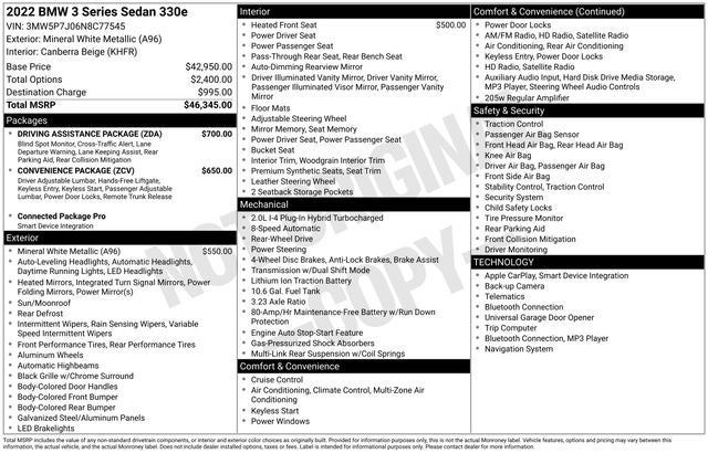 2022 BMW 3 Series 330e iPerformance