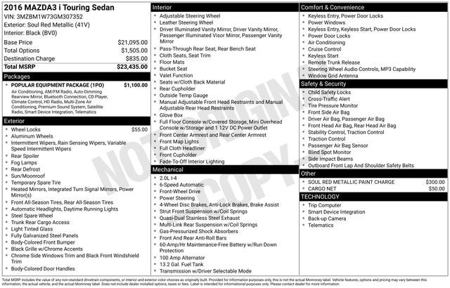 2016 Mazda Mazda3 i Touring