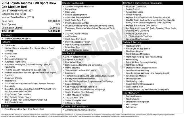 2024 Toyota Tacoma TRD Sport
