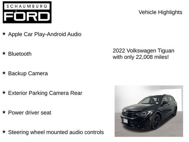 2022 Volkswagen Tiguan 2.0T SE R-Line Black
