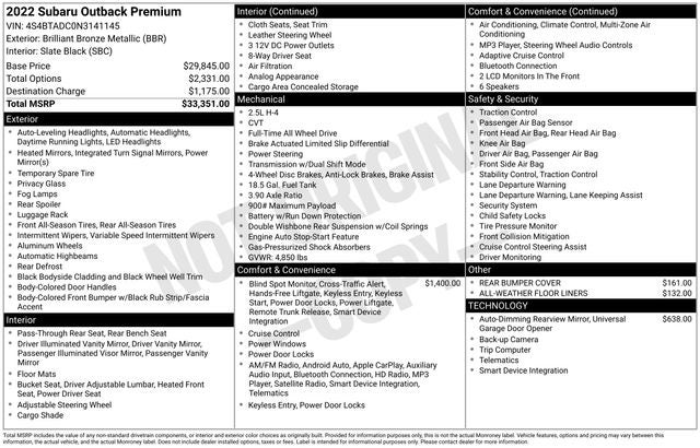 2022 Subaru Outback Premium