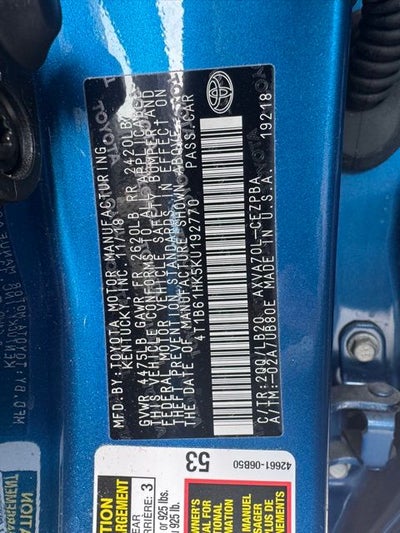 2019 Toyota Camry XSE