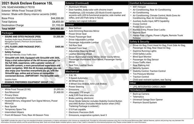 2021 Buick Enclave Essence