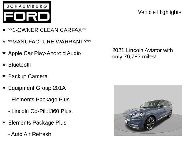 2021 Lincoln Aviator Reserve Premium