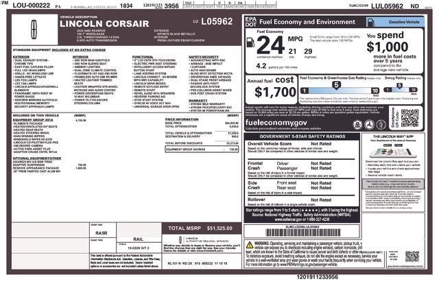 2020 Lincoln Corsair Reserve