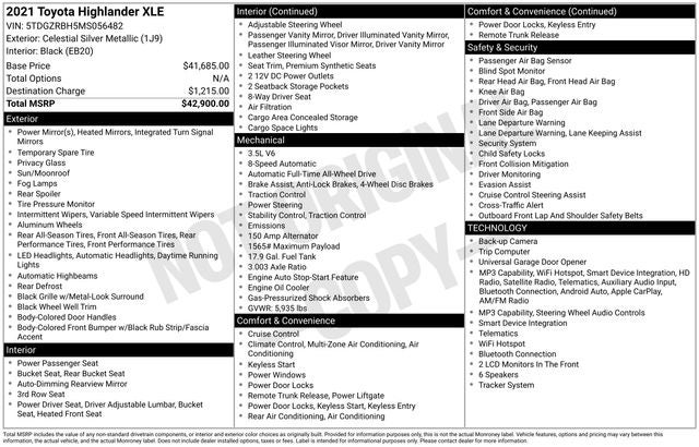 2021 Toyota Highlander XLE