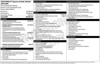 2020 BMW X7 xDrive40i