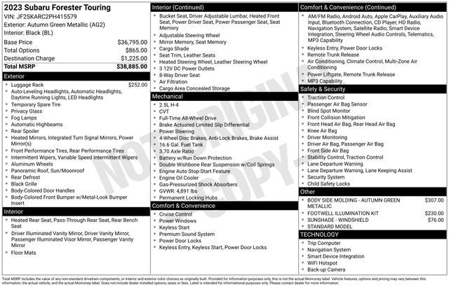 2023 Subaru Forester Touring