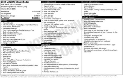 2011 Mazda Mazda3 i Sport