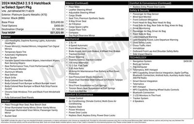 2024 Mazda Mazda3 2.5 S Select Sport