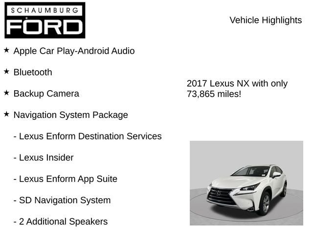 2017 Lexus NX 200t
