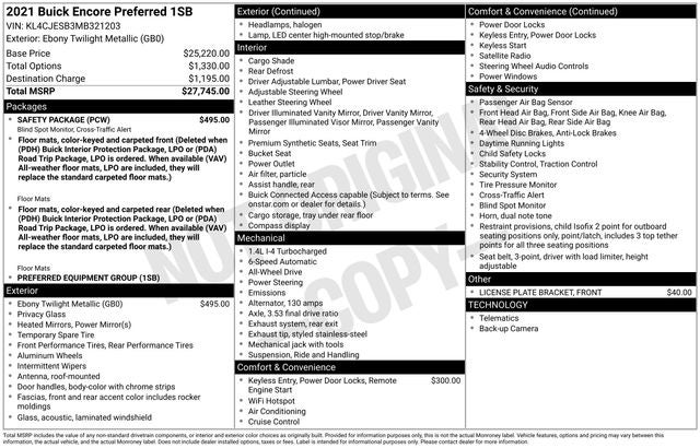 2021 Buick Encore Preferred
