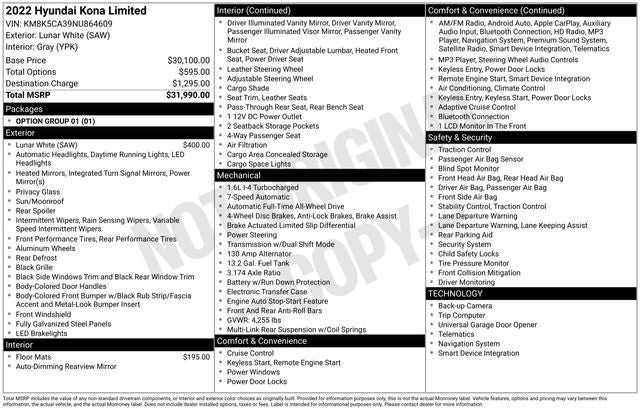 2022 Hyundai Kona Limited