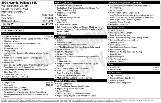 2020 Hyundai Palisade SEL