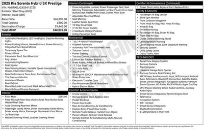 2025 Kia Sorento Hybrid SX Prestige