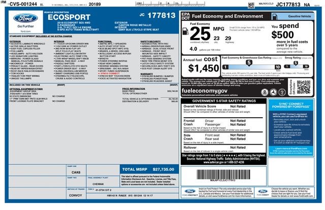 2018 Ford EcoSport SES