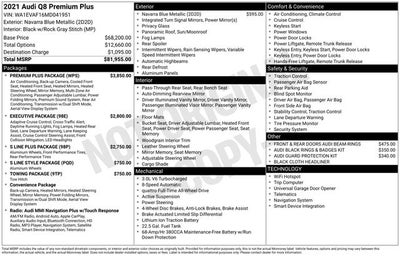 2021 Audi Q8 55 Premium Plus quattro