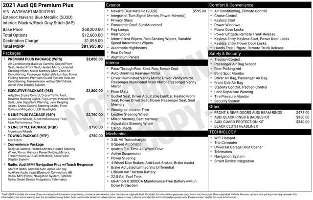 2021 Audi Q8 55 Premium Plus quattro